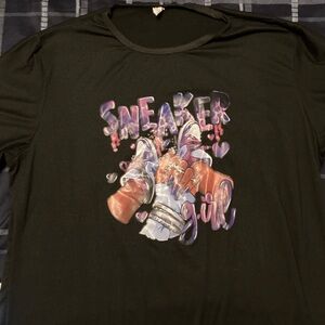 Black 'Sneaker Girl' Graphic Tee